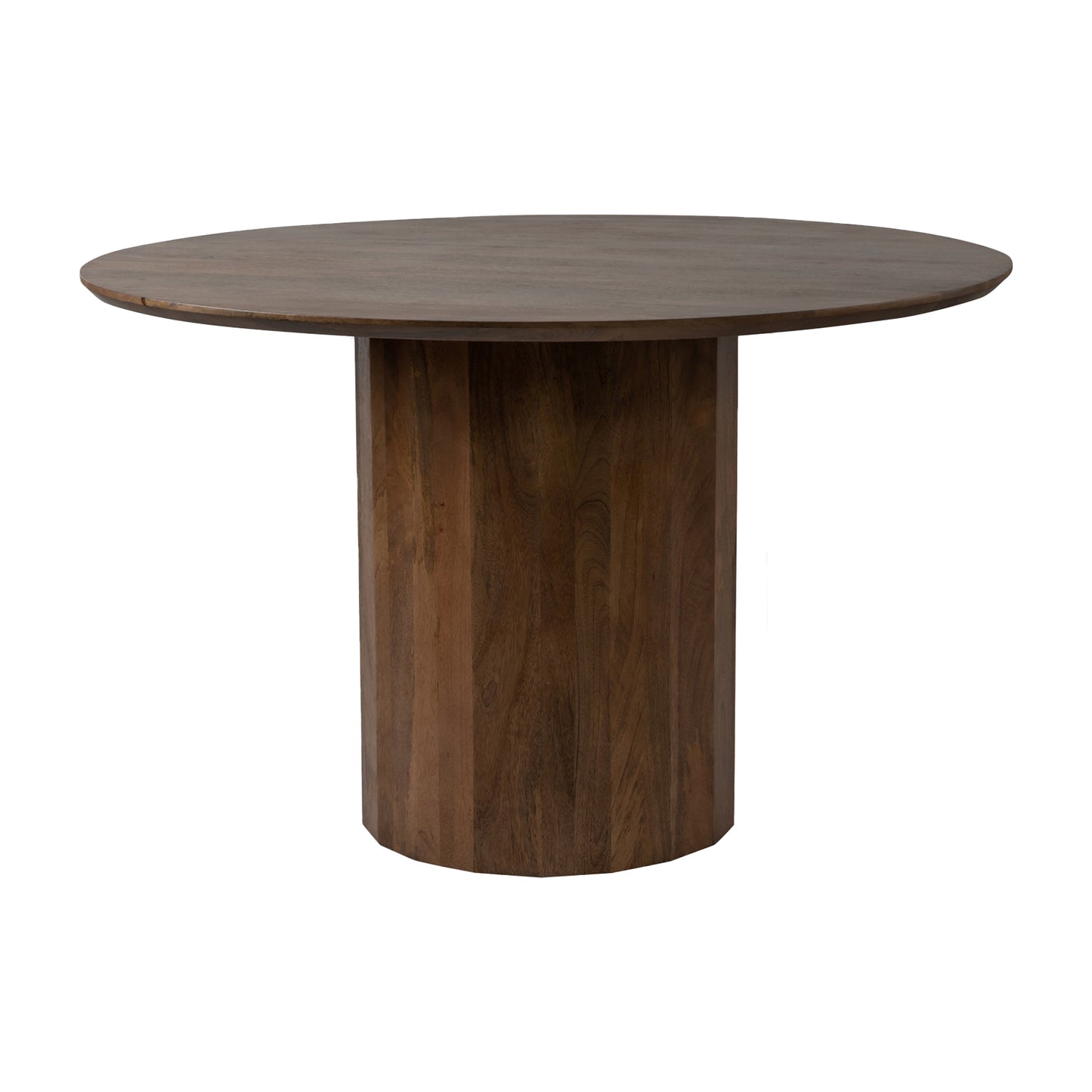 Flora Round Solid Mango Wood Dining Table in Hazel (2 Sizes)