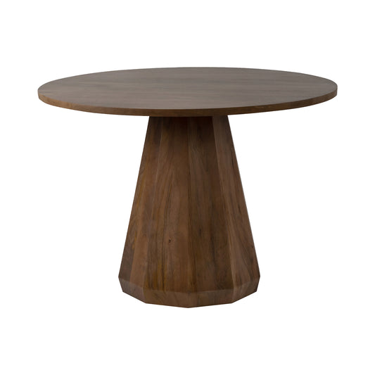 Skye Round Solid Mango Wood Dining Table in Brown (3 Sizes)