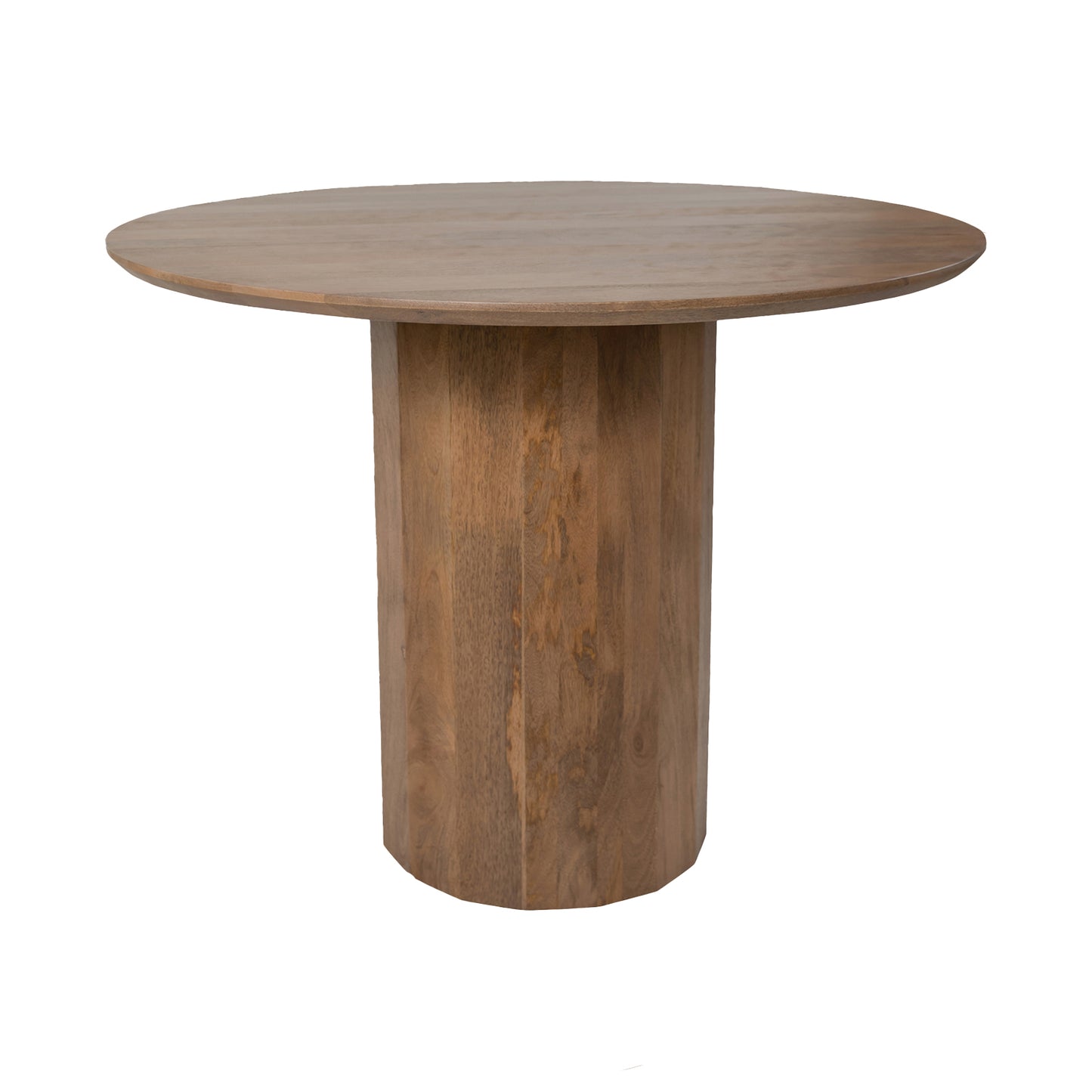 Flora Round Solid Mango Wood Dining Table in Hazel (2 Sizes)