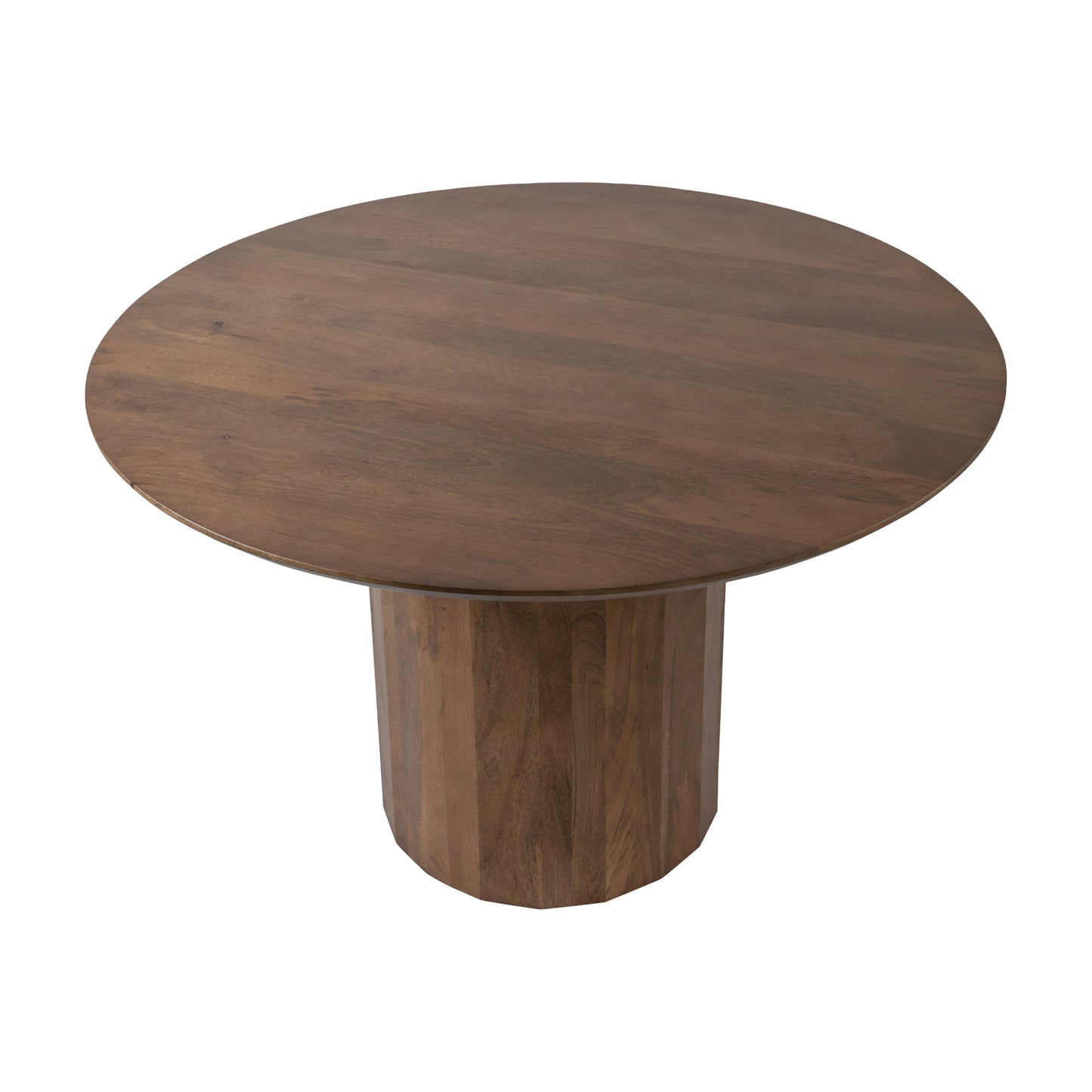 Flora Round Solid Mango Wood Dining Table in Hazel (2 Sizes)