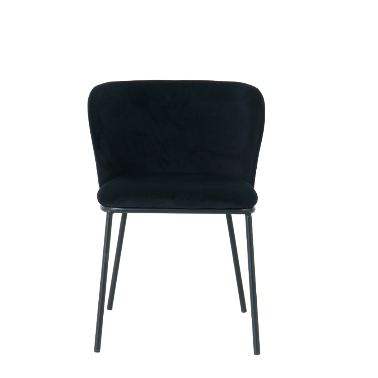 Mila Dining Chairs in Black Velvet (2pk)