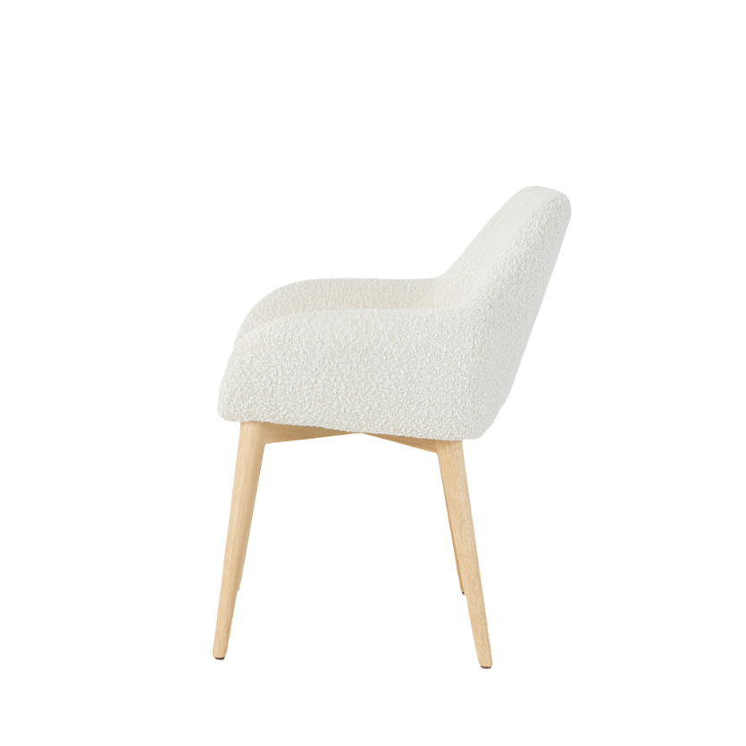 Amara Dining Chairs in Cream Boucle (2pk)