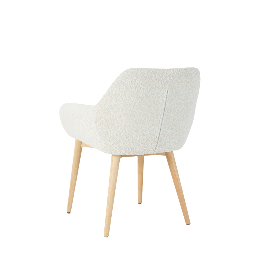 Amara Dining Chairs in Cream Boucle (2pk)