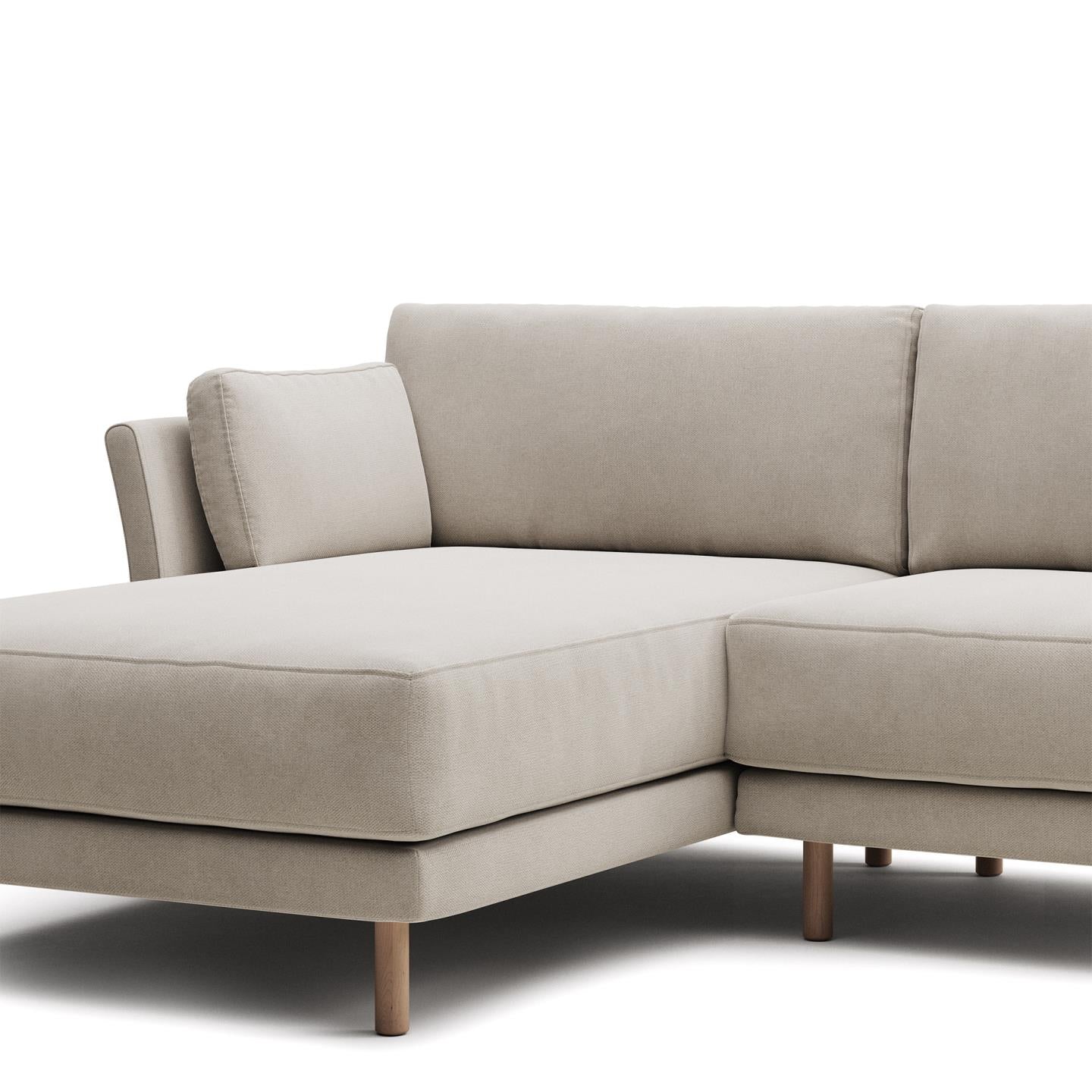 Sofia 3 Seater Sofa with Left/Right Side Chaise - Natural