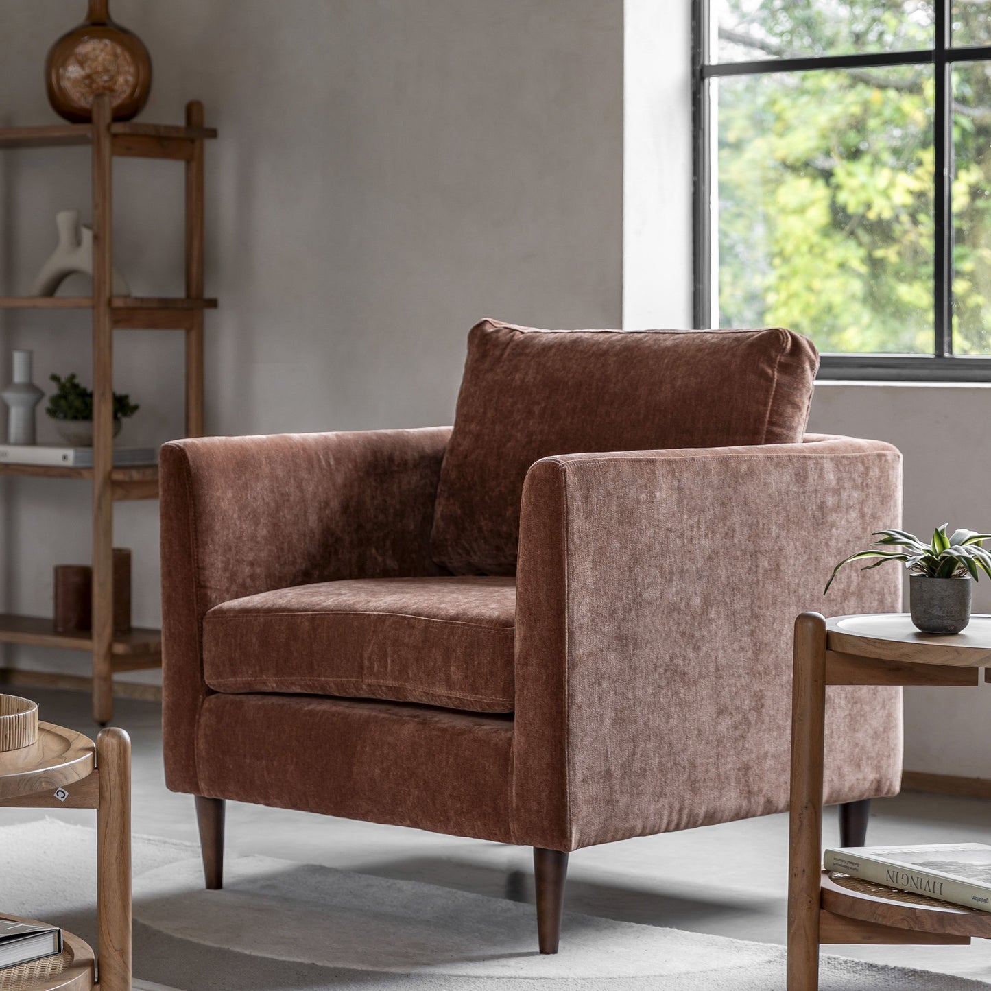 Conrad Armchair in Rust