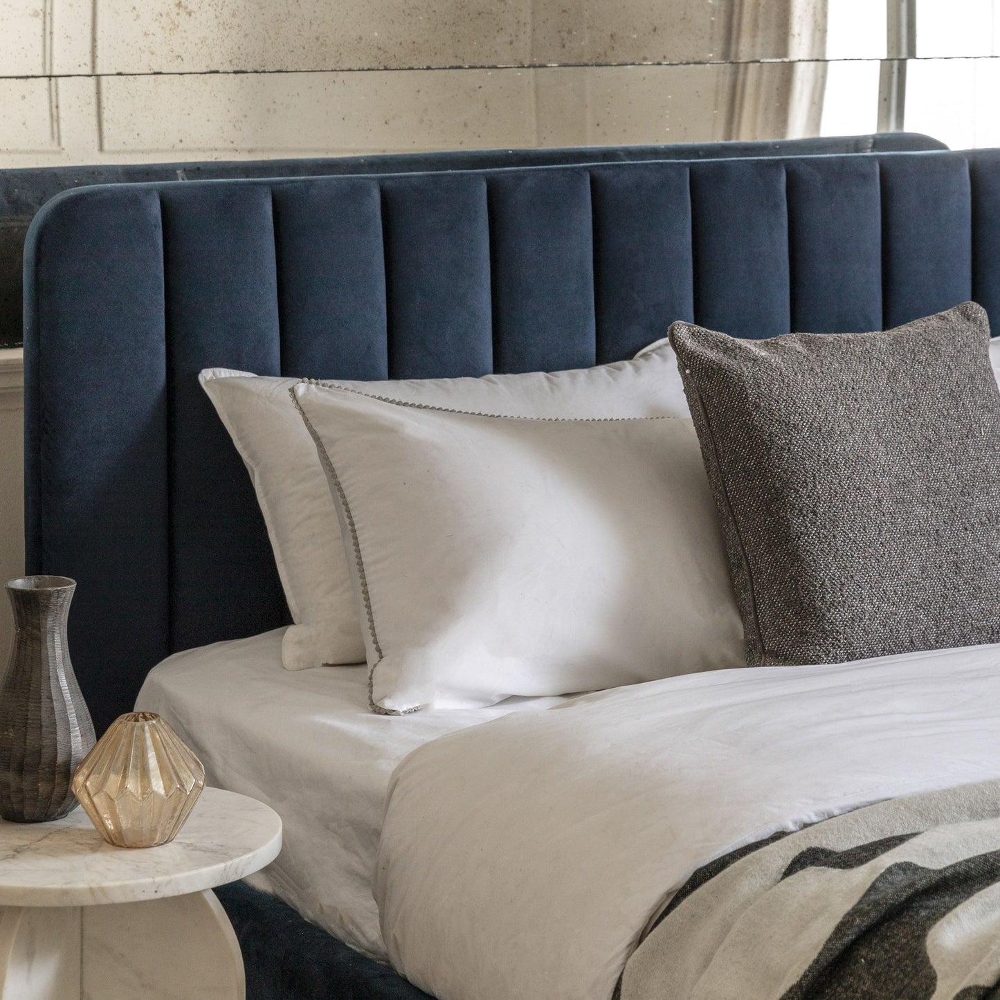 Meredith Double Bed in Indigo