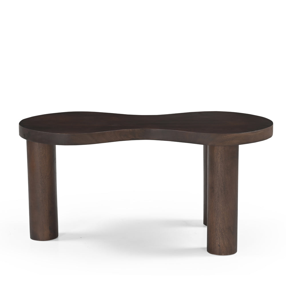 Keke Solid Mango Wood Coffee Table Walnut