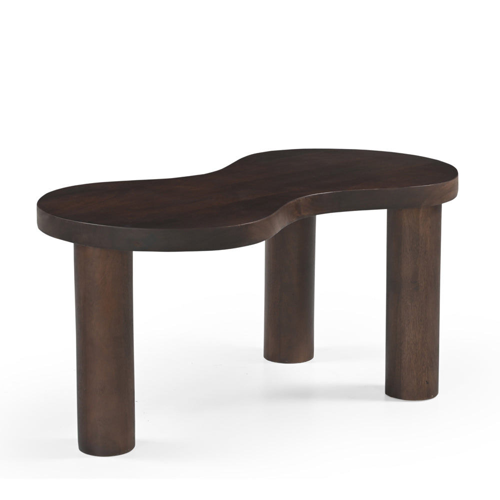 Keke Solid Mango Wood Coffee Table Walnut