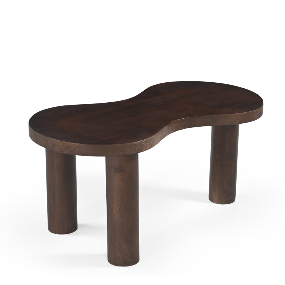 Keke Solid Mango Wood Coffee Table Walnut