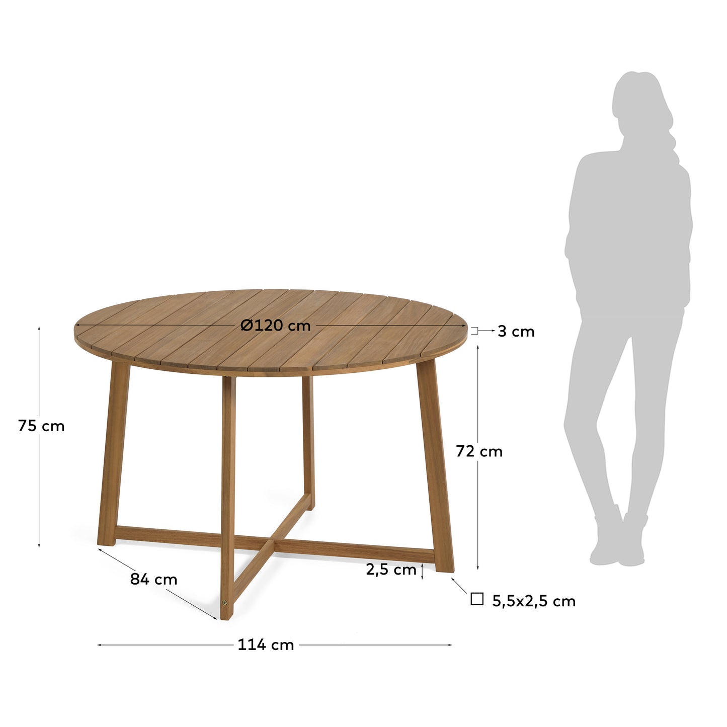 Dafne Outdoor Dining Table Round