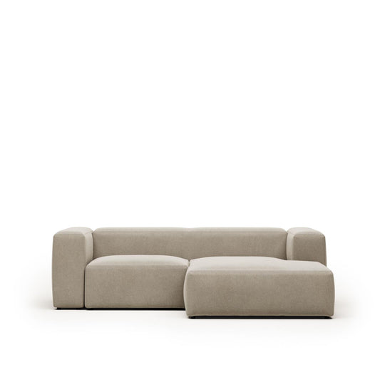 Lund 2 Seater Sofa with Right Side Chaise - Beige