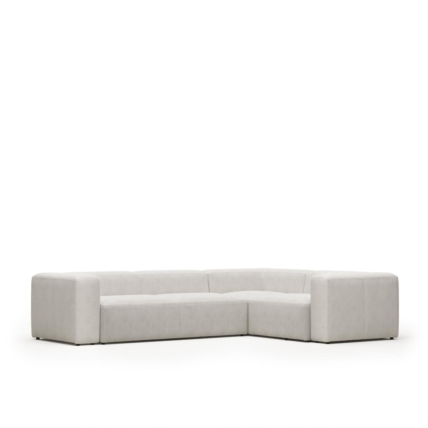 Lund 4 Seater Corner Sofa - White Fleece